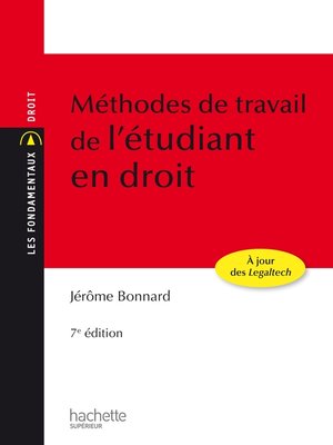 cover image of Les Fondamentaux--Méthodes de travail de l'étudiant en droit--Ebook epub
